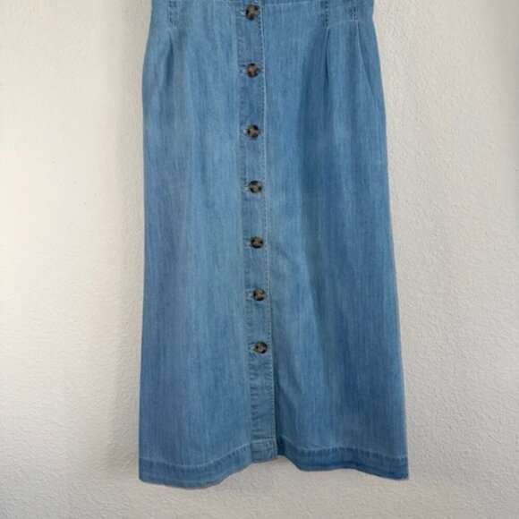 Time and Tru Women's Button Front Midi Skirt - Picture 4 of 5